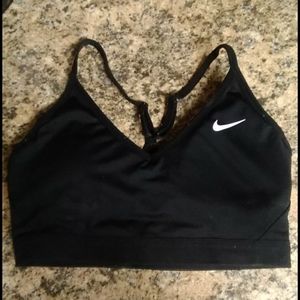 Black Nike sports bra.
